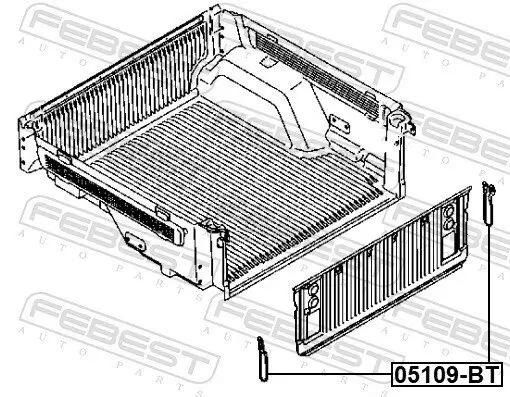 Motorhaubenzug FEBEST 05109-BT Bild Motorhaubenzug FEBEST 05109-BT