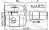 Gelenksatz, Antriebswelle Vorderachse links getriebeseitig FEBEST 0511-M323FLH Bild Gelenksatz, Antriebswelle Vorderachse links getriebeseitig FEBEST 0511-M323FLH