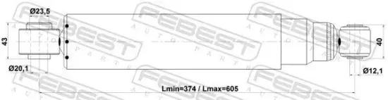 Stoßdämpfer Hinterachse FEBEST 05110-004R Bild Stoßdämpfer Hinterachse FEBEST 05110-004R