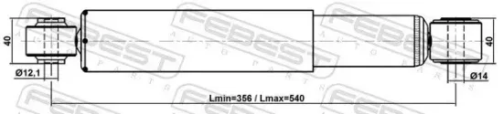 Stoßdämpfer Hinterachse FEBEST 05110-006R Bild Stoßdämpfer Hinterachse FEBEST 05110-006R