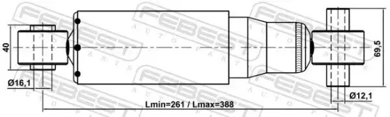 Stoßdämpfer Hinterachse FEBEST 05110-008R Bild Stoßdämpfer Hinterachse FEBEST 05110-008R
