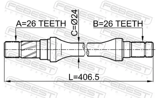 Antriebswelle FEBEST 0512-626GD Bild Antriebswelle FEBEST 0512-626GD