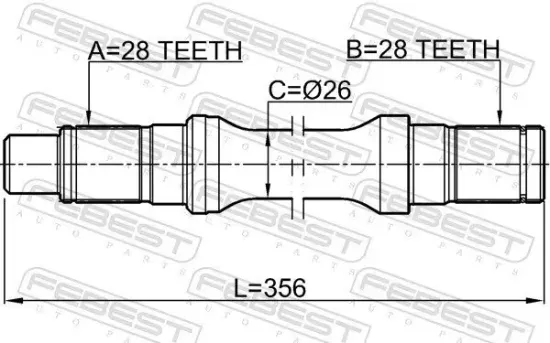 Antriebswelle Vorderachse links FEBEST 0512-BT50LH Bild Antriebswelle Vorderachse links FEBEST 0512-BT50LH