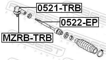 Spurstangenkopf Vorderachse FEBEST 0521-TRB Bild Spurstangenkopf Vorderachse FEBEST 0521-TRB
