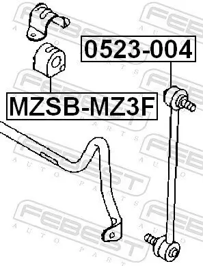 Stange/Strebe, Stabilisator Vorderachse außen FEBEST 0523-004 Bild Stange/Strebe, Stabilisator Vorderachse außen FEBEST 0523-004