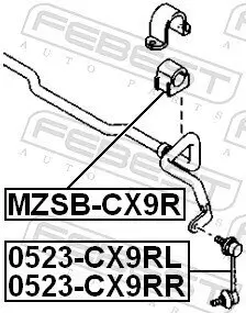 Stange/Strebe, Stabilisator Hinterachse rechts FEBEST 0523-CX9RR Bild Stange/Strebe, Stabilisator Hinterachse rechts FEBEST 0523-CX9RR