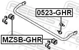 Stange/Strebe, Stabilisator Hinterachse FEBEST 0523-GHR Bild Stange/Strebe, Stabilisator Hinterachse FEBEST 0523-GHR