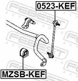 Stange/Strebe, Stabilisator Vorderachse FEBEST 0523-KEF Bild Stange/Strebe, Stabilisator Vorderachse FEBEST 0523-KEF