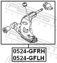 Lenker, Radaufhängung vorne rechts FEBEST 0524-GFRH Bild Lenker, Radaufhängung vorne rechts FEBEST 0524-GFRH