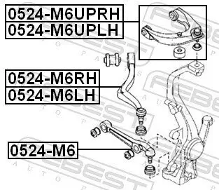 Lenker, Radaufhängung vorne links oben FEBEST 0524-M6UPLH Bild Lenker, Radaufhängung vorne links oben FEBEST 0524-M6UPLH