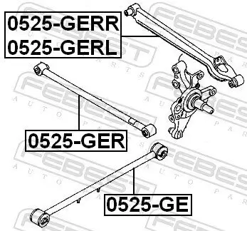 Lenker, Radaufhängung FEBEST 0525-GERL Bild Lenker, Radaufhängung FEBEST 0525-GERL