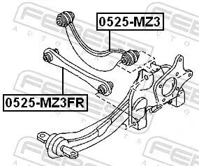 Lenker, Radaufhängung Hinterachse unten FEBEST 0525-MZ3FR Bild Lenker, Radaufhängung Hinterachse unten FEBEST 0525-MZ3FR