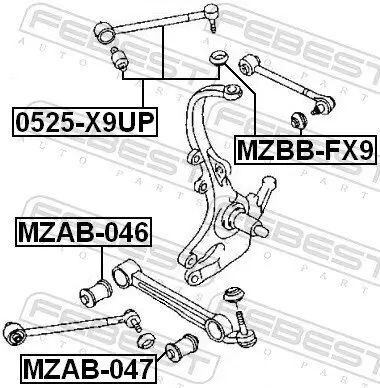 Lenker, Radaufhängung Hinterachse FEBEST 0525-X9UP Bild Lenker, Radaufhängung Hinterachse FEBEST 0525-X9UP