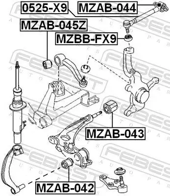 Lenker, Radaufhängung Vorderachse oben FEBEST 0525-X9 Bild Lenker, Radaufhängung Vorderachse oben FEBEST 0525-X9