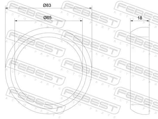Dichtung, Abgasrohr FEBEST 05491-001 Bild Dichtung, Abgasrohr FEBEST 05491-001