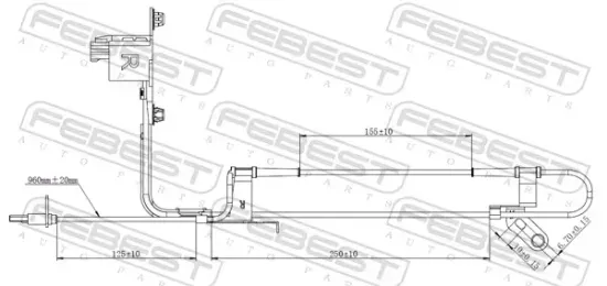 Sensor, Raddrehzahl Vorderachse rechts FEBEST 05606-002 Bild Sensor, Raddrehzahl Vorderachse rechts FEBEST 05606-002
