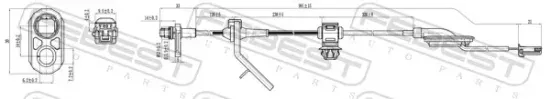 Sensor, Raddrehzahl Hinterachse FEBEST 05606-003 Bild Sensor, Raddrehzahl Hinterachse FEBEST 05606-003