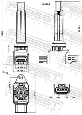 Zündspule FEBEST 05640-002 Bild Zündspule FEBEST 05640-002