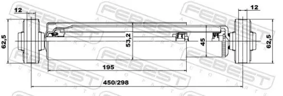 Stoßdämpfer Hinterachse FEBEST 05655636R Bild Stoßdämpfer Hinterachse FEBEST 05655636R