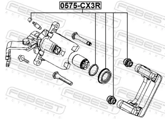 Reparatursatz, Bremssattel FEBEST 0575-CX3R Bild Reparatursatz, Bremssattel FEBEST 0575-CX3R