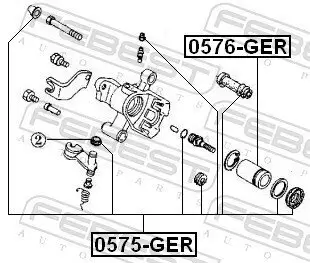Reparatursatz, Bremssattel Hinterachse FEBEST 0575-GER Bild Reparatursatz, Bremssattel Hinterachse FEBEST 0575-GER