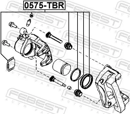 Reparatursatz, Bremssattel FEBEST 0575-TBR Bild Reparatursatz, Bremssattel FEBEST 0575-TBR