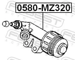 Nehmerzylinder, Kupplung FEBEST 0580-MZ320 Bild Nehmerzylinder, Kupplung FEBEST 0580-MZ320