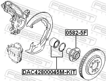 Radnabe Vorderachse FEBEST 0582-5F Bild Radnabe Vorderachse FEBEST 0582-5F