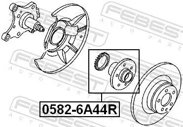 Radnabe Hinterachse FEBEST 0582-6A44R Bild Radnabe Hinterachse FEBEST 0582-6A44R