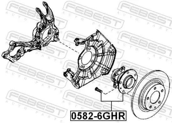 Radnabe Hinterachse FEBEST 0582-6GHR Bild Radnabe Hinterachse FEBEST 0582-6GHR