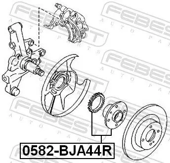 Radnabe Hinterachse FEBEST 0582-BJA44R Bild Radnabe Hinterachse FEBEST 0582-BJA44R