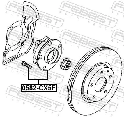 Radnabe Vorderachse FEBEST 0582-CX5F Bild Radnabe Vorderachse FEBEST 0582-CX5F