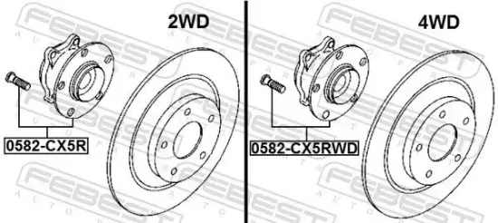 Radnabe Hinterachse FEBEST 0582-CX5R Bild Radnabe Hinterachse FEBEST 0582-CX5R