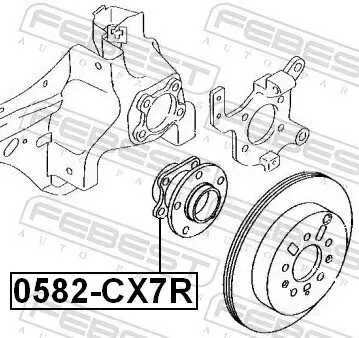 Radnabe Hinterachse FEBEST 0582-CX7R Bild Radnabe Hinterachse FEBEST 0582-CX7R