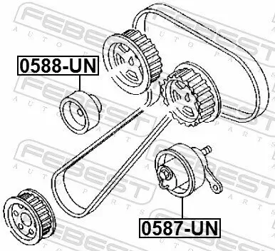 Spannrolle, Zahnriemen FEBEST 0587-UN Bild Spannrolle, Zahnriemen FEBEST 0587-UN