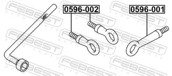 Abschlepphaken FEBEST 0596-001 Bild Abschlepphaken FEBEST 0596-001