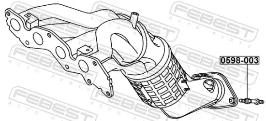 Schraube, Abgaskrümmer FEBEST 0598-003 Bild Schraube, Abgaskrümmer FEBEST 0598-003