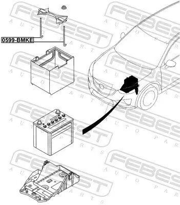 Batterieaufnahme FEBEST 0599-BMKE Bild Batterieaufnahme FEBEST 0599-BMKE