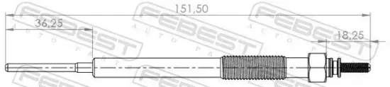 Glühkerze 11 V FEBEST 06642-001 Bild Glühkerze 11 V FEBEST 06642-001