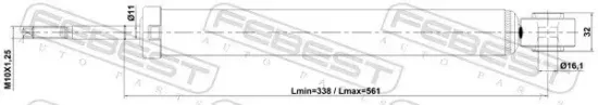 Stoßdämpfer Hinterachse FEBEST 07110-002R Bild Stoßdämpfer Hinterachse FEBEST 07110-002R