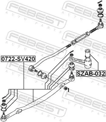 Axialgelenk, Spurstange Vorderachse FEBEST 0722-SV420 Bild Axialgelenk, Spurstange Vorderachse FEBEST 0722-SV420