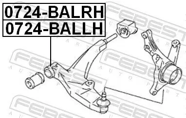 Lenker, Radaufhängung FEBEST 0724-BALRH Bild Lenker, Radaufhängung FEBEST 0724-BALRH