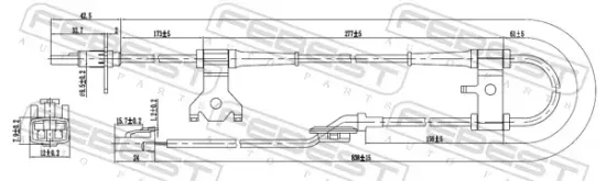 Sensor, Raddrehzahl Vorderachse links FEBEST 07606-003 Bild Sensor, Raddrehzahl Vorderachse links FEBEST 07606-003