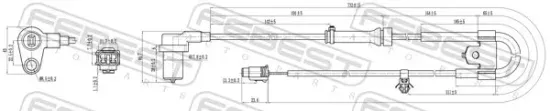 Sensor, Raddrehzahl Vorderachse rechts FEBEST 07606-007 Bild Sensor, Raddrehzahl Vorderachse rechts FEBEST 07606-007