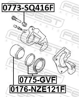 Reparatursatz, Bremssattel FEBEST 0775-GVF Bild Reparatursatz, Bremssattel FEBEST 0775-GVF