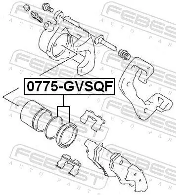 Reparatursatz, Bremssattel Vorderachse FEBEST 0775-GVSQF Bild Reparatursatz, Bremssattel Vorderachse FEBEST 0775-GVSQF