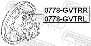 Radbremszylinder Hinterachse rechts FEBEST 0778-GVTRR Bild Radbremszylinder Hinterachse rechts FEBEST 0778-GVTRR
