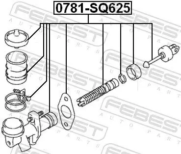 Geberzylinder, Kupplung FEBEST 0781-SQ625 Bild Geberzylinder, Kupplung FEBEST 0781-SQ625