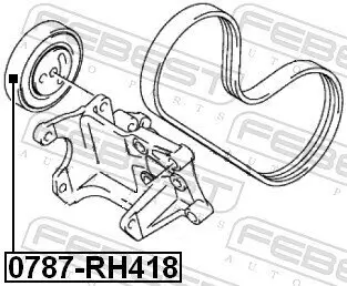 Spannrolle, Keilrippenriemen FEBEST 0787-RH418 Bild Spannrolle, Keilrippenriemen FEBEST 0787-RH418