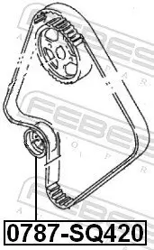 Spannrolle, Zahnriemen FEBEST 0787-SQ420 Bild Spannrolle, Zahnriemen FEBEST 0787-SQ420